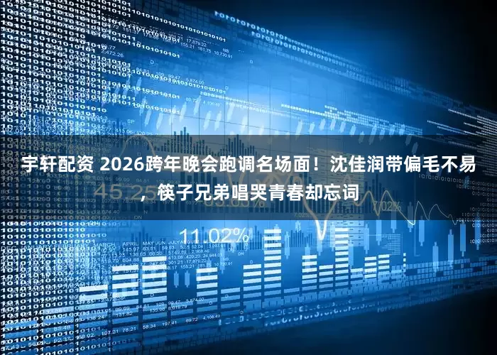 宇轩配资 2026跨年晚会跑调名场面！沈佳润带偏毛不易，筷子兄弟唱哭青春却忘词